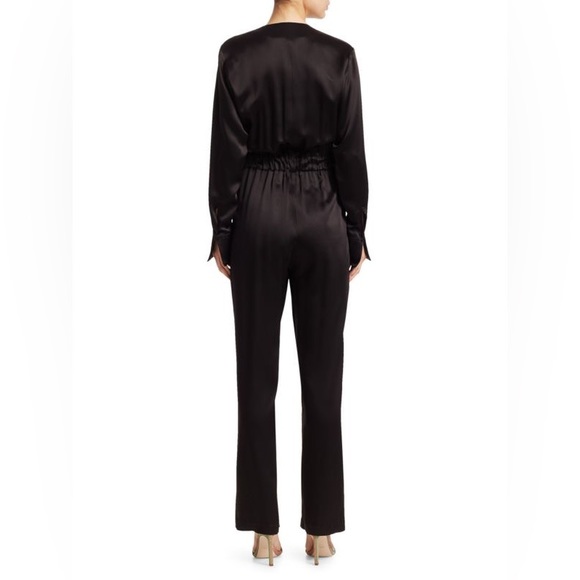 Carolina Ritzler Romy V Neck Black Tie Up Jumpsuit Romper France $1K - Picture 4 of 5